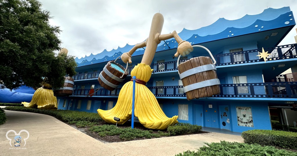 Fantasia theming for Disney's All Star Movies Resort.