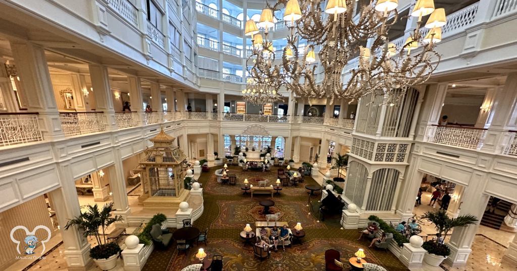 Disney's Grand Floridian Lobby. They has just finished renovating the lobby the day before this picture was taken.