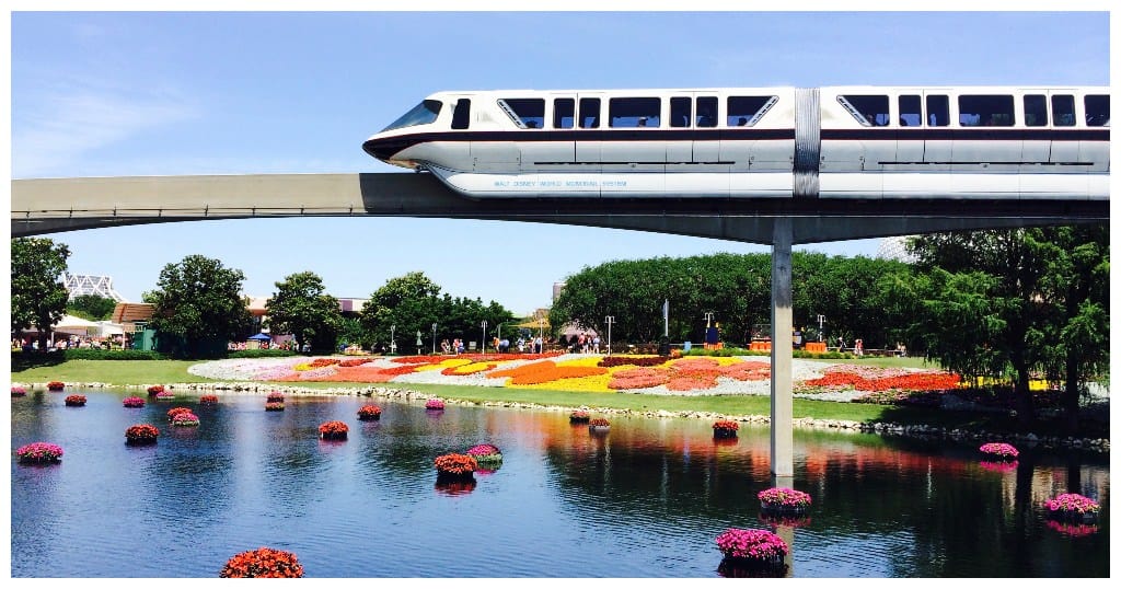EPCOT Monorail during the Flower & Garden Festival. Photo by Heather Maguire on Unsplash.