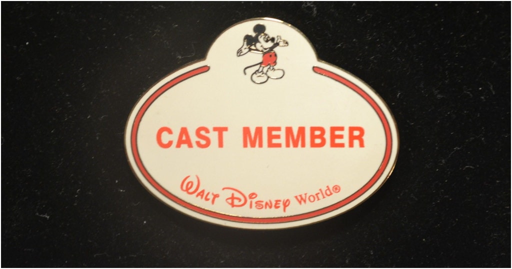 Cast-Member Wearing a cast Member name tag comes along with perks