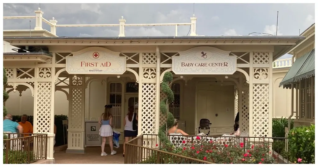 Baby Care Center in Magic Kingdom. This is located behind Casey's on Main Street.