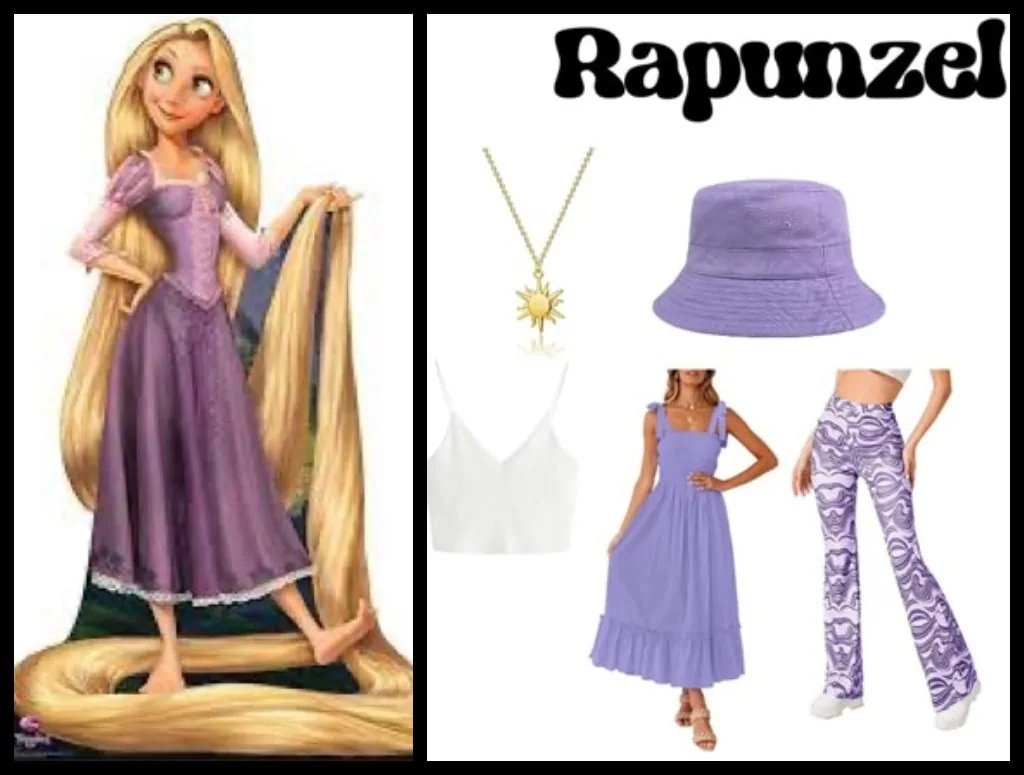 DisneyBound idea for Rapunzel for your character meet in Magic Kingdom.