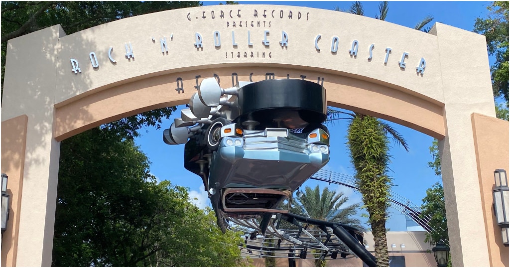 The anticipation of the launch of Rock 'n' Roller Coaster is dramatic, so be sure you're facing forward with your head back.