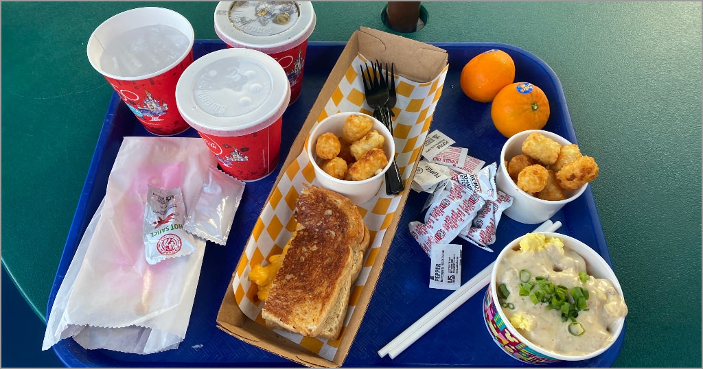 This is the breakfast kid's meal at Woody's Lunchbox complete with a pop-tart.  