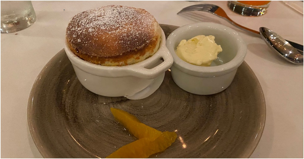 Orange crème brûlée with house made ice cream