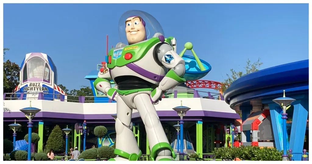 Buzz Lightyear at Hollywood Studios in Toy Storyland.