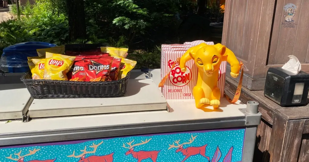 Simba popcorn buckets and popcorn refills in Animal Kingdom