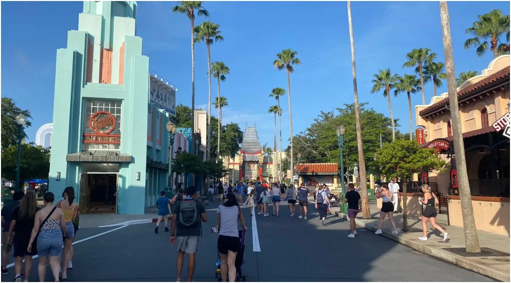 Rope dropping Hollywood Studios where folks run to get inline for Star Wars Rise of the Resistance first thing in the morning.