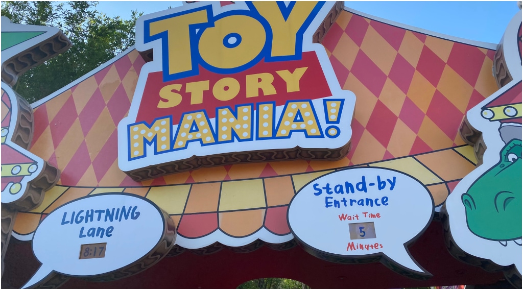 Rope drop no waiting for Toy Story Mania inside of hollywood Studios.