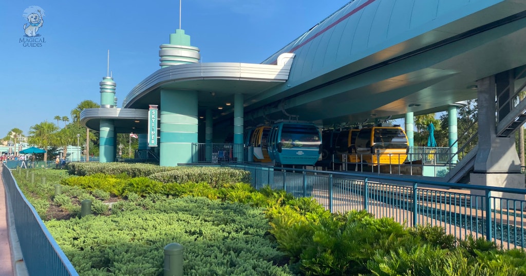 The Hollywood Studios Skyliner at Rope Drop early in the morning.