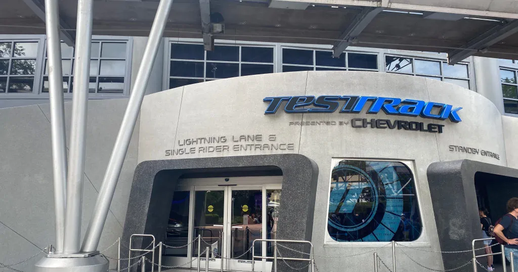 Entrance to Test Track via the Single Rider or Lightning Lane.