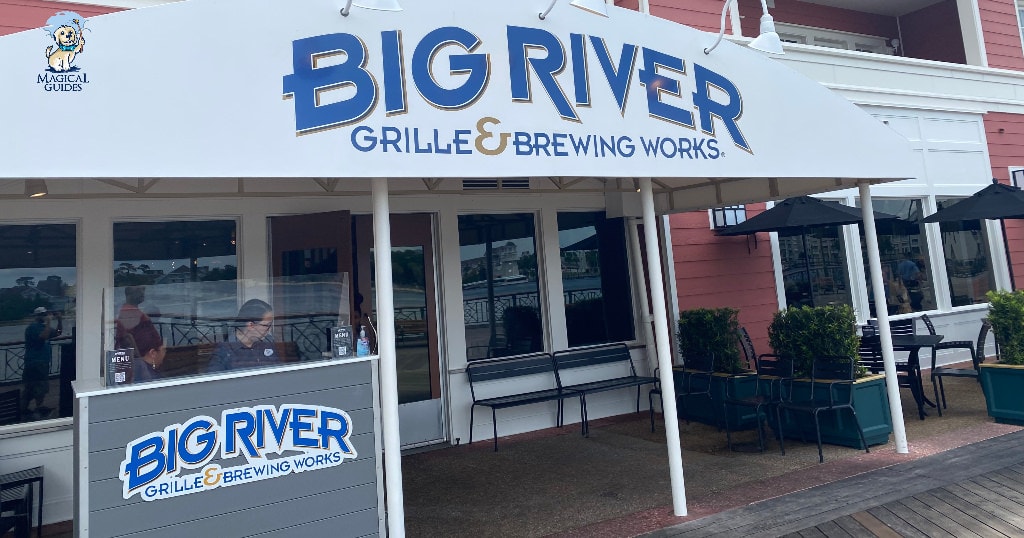 Big River Grill and Brew Works offers outdoor and indoor seating options on Disney's Boardwalk