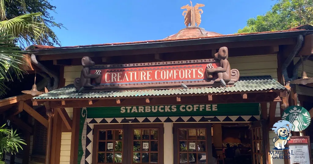 Creature Comforts Starbucks is the best spots for coffee in Animal Kingdom.