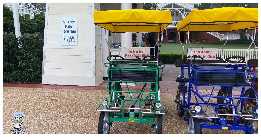 Surrey Bike rentals is a fun way to spend the afternoon at Disney's Boardwalk, highly recommend getting some ice cream at the Beaches and Cream window.