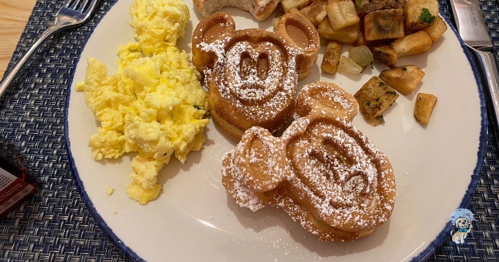 Mickey waffles on the buffet at Swan Reserve