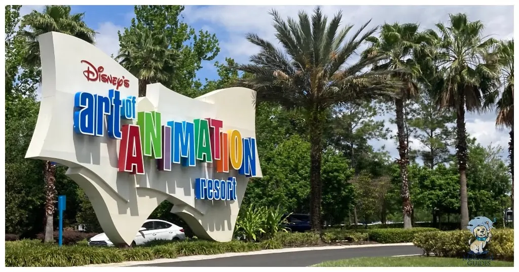 The entrance to Art of Animation Resort, great for large families.