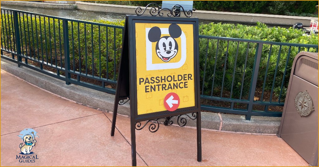 Passholder entrance to EPCOT