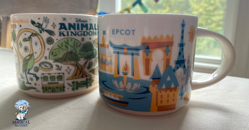 Animal Kingdom and EPCOT Mugs from the Starbucks Disney locations, I grab one each time I remember. 
