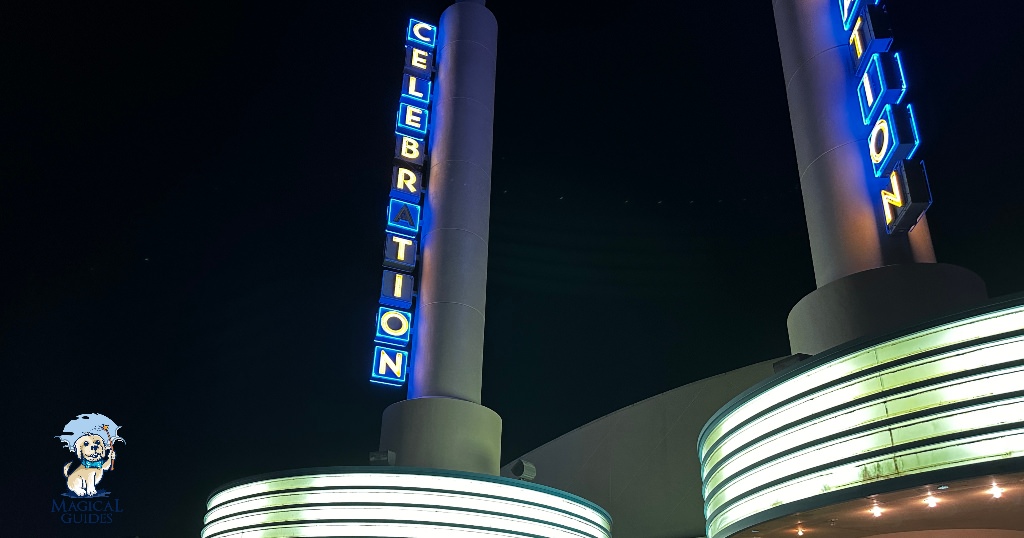 The Celebration movie theater during Oktoberfest in Celebration Town Center.