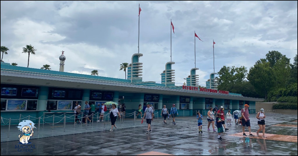 Light rain at Disney's Hollywood Studios, not lasting long in the afternoon. 