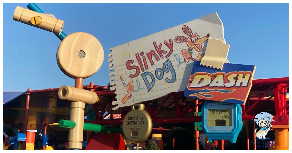 Slinky Dog Dash Sign in Hollywood Studios.