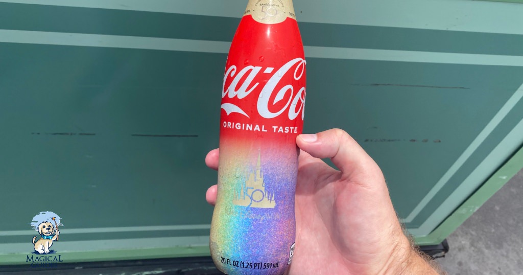 Coke offered a special bottle and wrapper for Disney's 50th anniversary celebration.