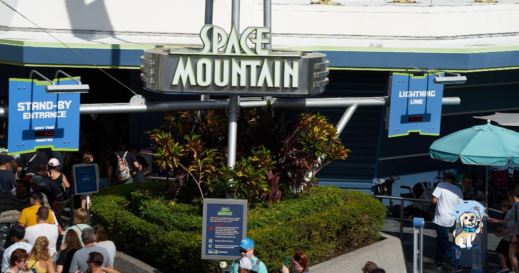 Space Mountain in Tomorrowland at Magic Kingdom.