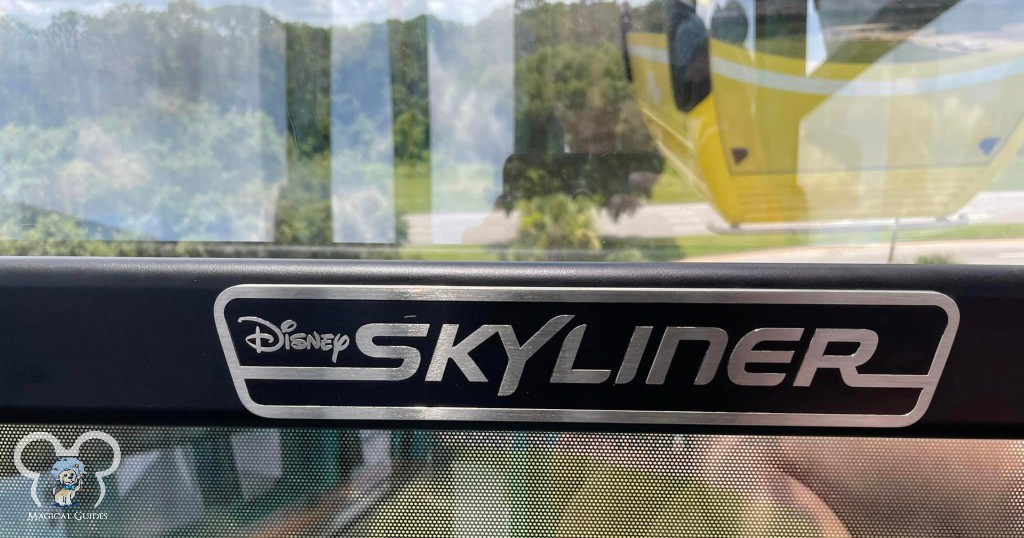 Riding the Skyliner is a great way to get to get around Disney World Resort.