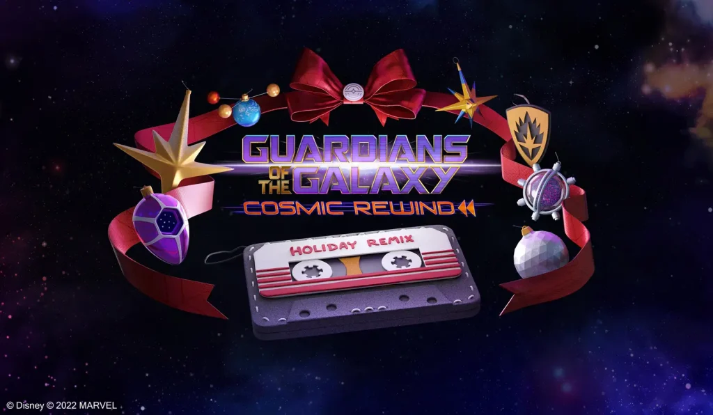 Guardians of the Galaxy: Cosmic Rewind changes each holiday season over the usual songs.