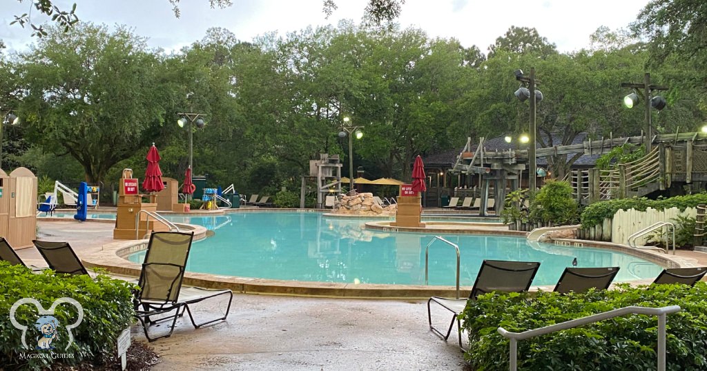 Ol’ Man Island at Port Orleans Riverside themed like a old fashion 'watering hole'.