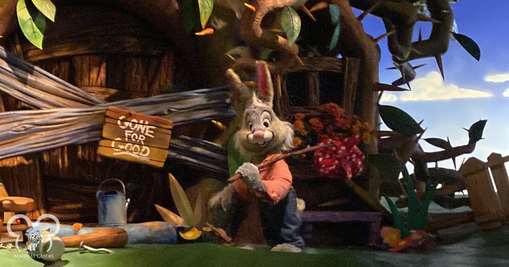 Br'er Rabbit packing up and heading to his Laughin' Place in Splash Mountain at Disney World before it closed.