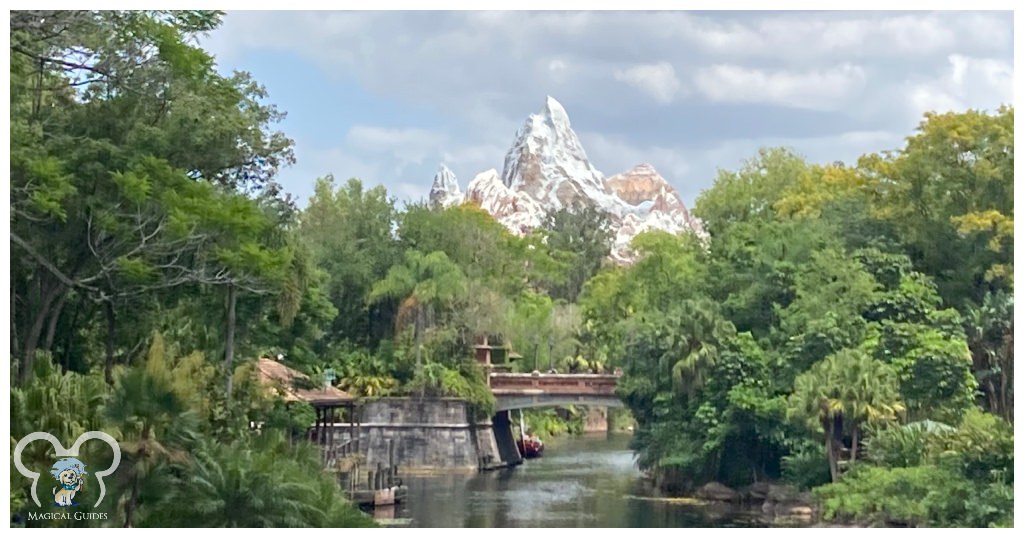 Expedition Everest mountain in Animal Kingdom. From an aerial view, this is a hidden Mickey.