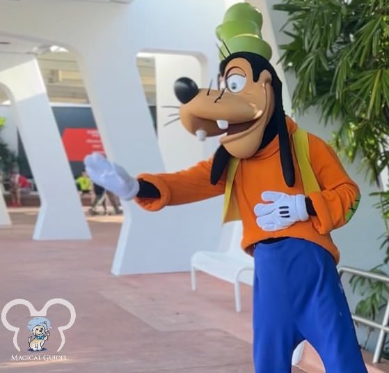 Meeting Goofy at EPCOT's Character Meet