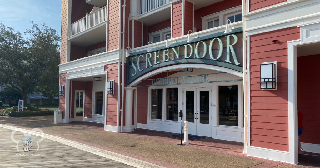 The Screen Door General Store located on Disney's Boardwalk for guests to get some basic groceries for their stay