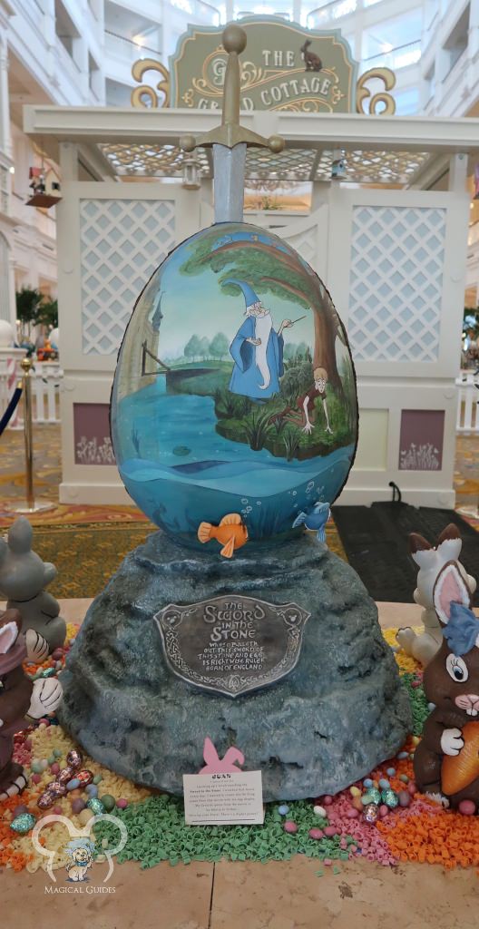 The Sword in the Stone Easter Egg hosted at the Grand Floridian Resort and Spa.