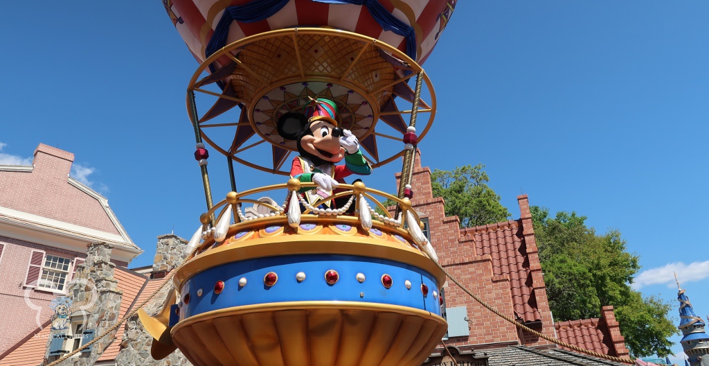 Mickey Mouse is the grand marshal of the parades at Disney World.