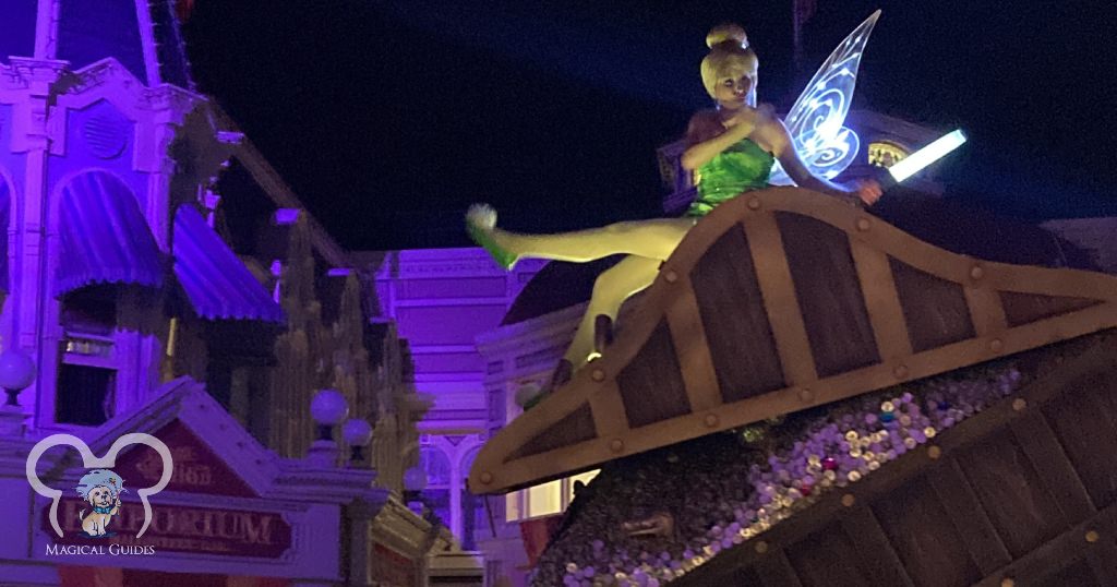 Tinker Bell at the Mickey's Not So Scary Halloween Party Parade.