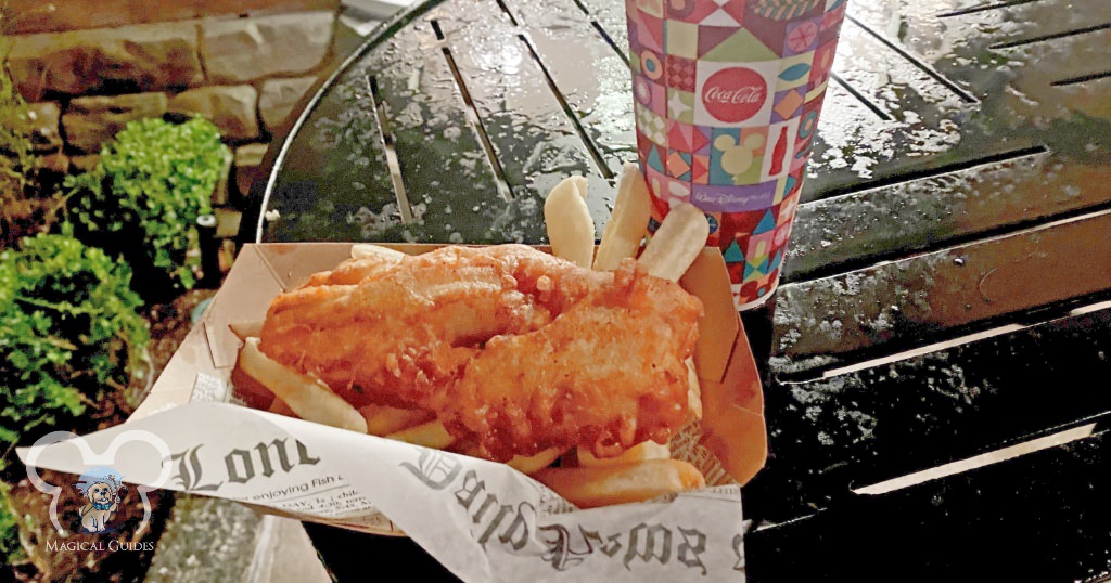 Fish & Chips from the walk-up window at Yorkshire County Fish Shop in EPCOT.