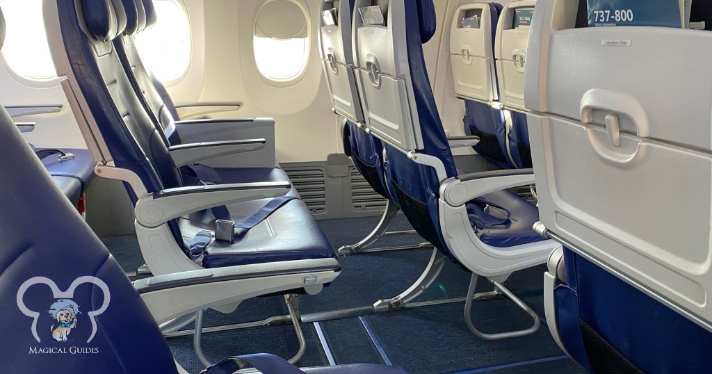 Airplane seats on a Southwest Airlines Flight