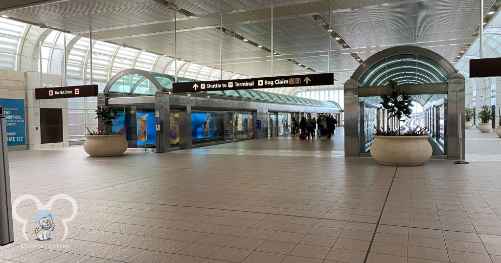 Entrance to the Automated People Mover system at Orlando International Airport (MCO)