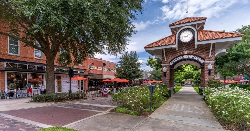 Iconic Winter Garden downtown in Florida.