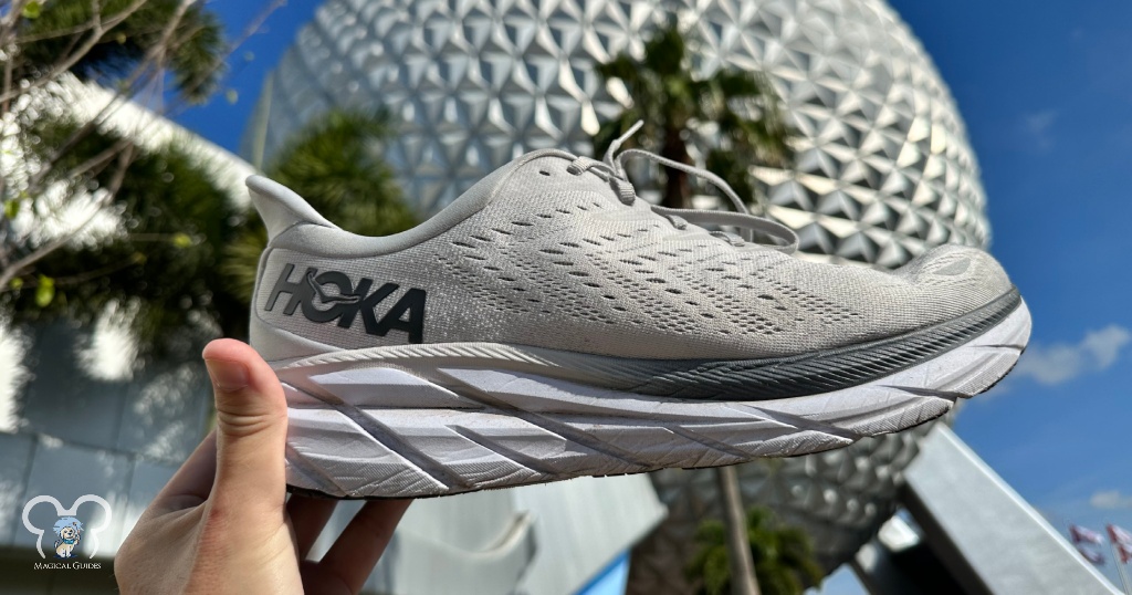 Hoka's make a great choice as the go-to sneakers when walking around EPCOT all day.