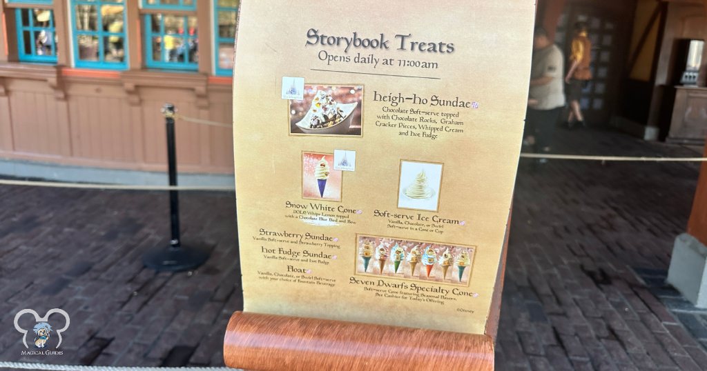 Storybook Treats in Magic Kingdom offers some delightful ice cream treats from your favorite characters. The flavors change often, so be sure to ask which flavor they have the day of your visit!