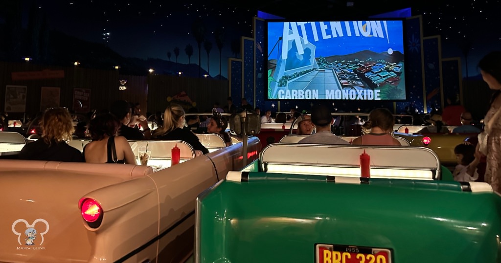 Have dinner at Hollywood Studio's Sci-Fi Diner with a unique drive in theater