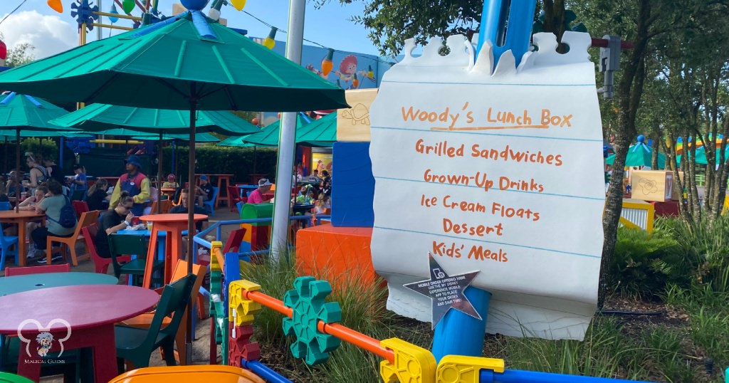 Woody's Lunch Box. Grilled Sandwiches, Grown-up drinks, ice cream floats, dessert, kids meals.