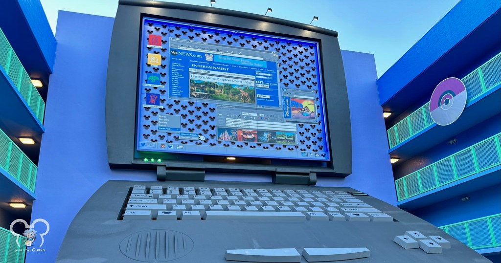 Computer at the 90s building at Disney's Pop Century Resort.
