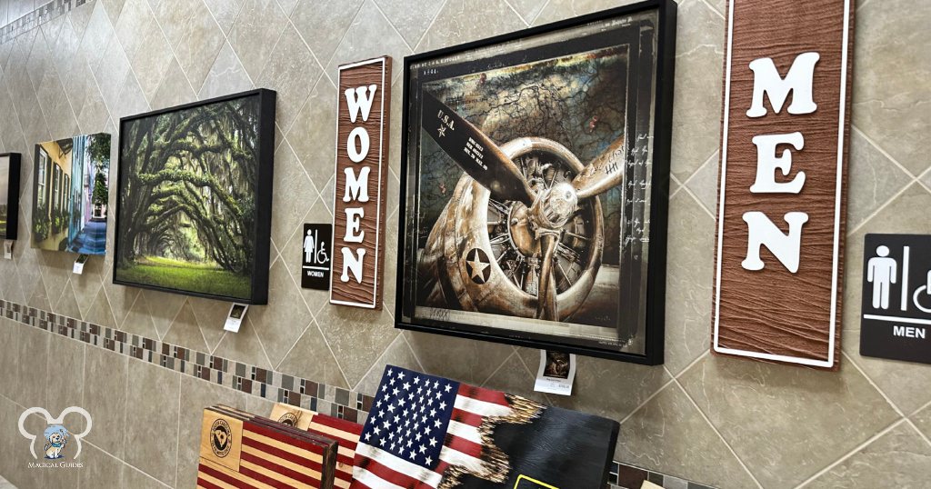 Check out uniquely pricey American art pieces as you enter the legendary Buc-ee bathrooms.