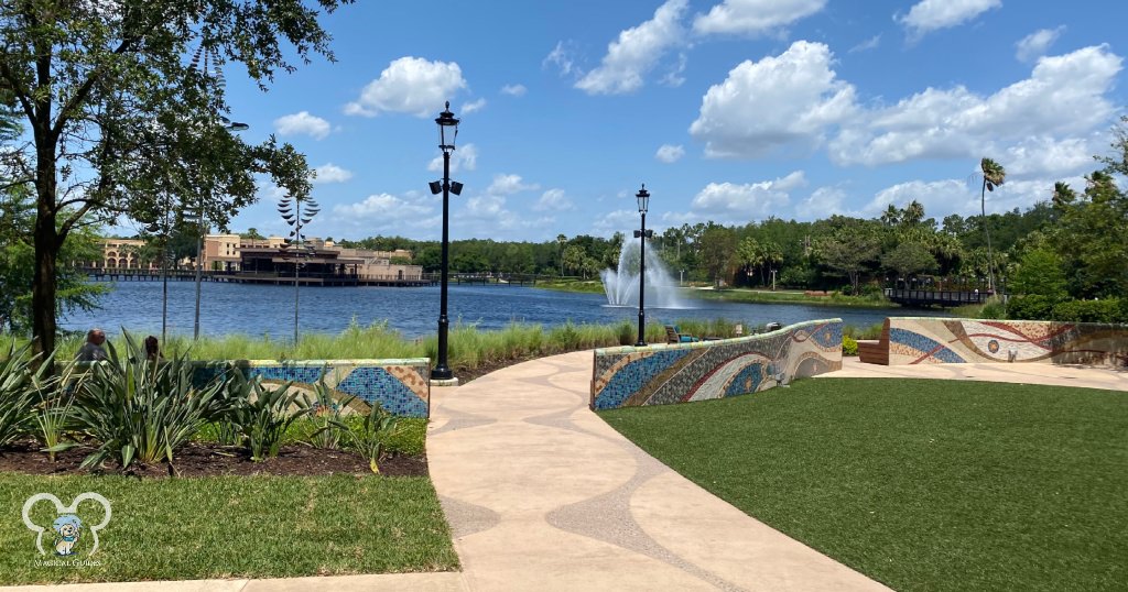 The jogging trail at Coronado Springs Resort is picturesque if you're up for a walk to the Dig Site pool