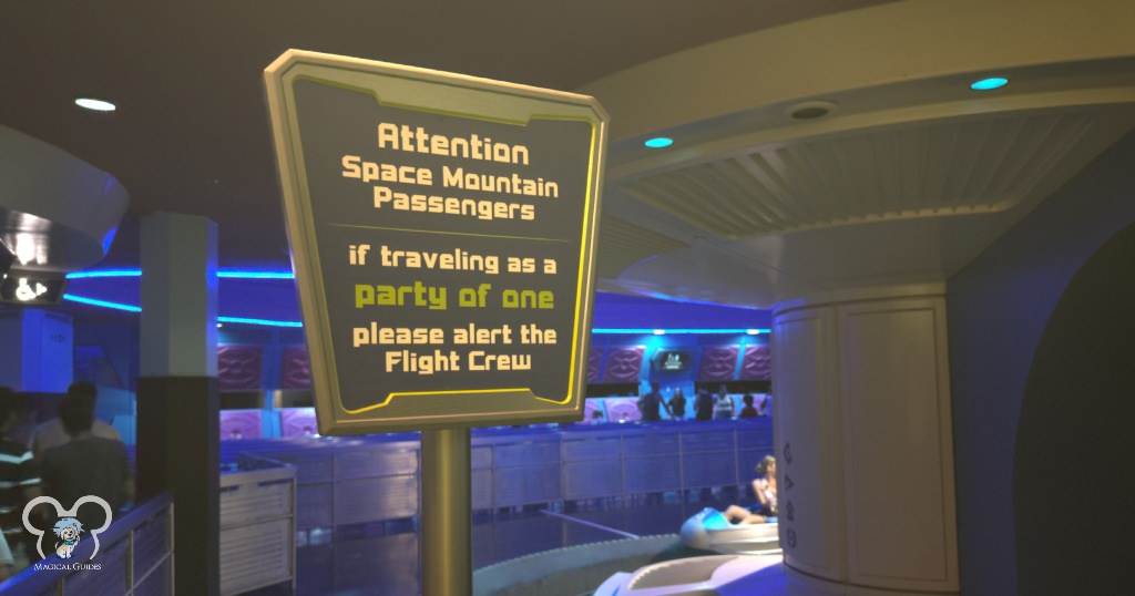 Space Mountain doesn't offer single rider, but you can "jump" the line if a cast member needs to fill a spot.