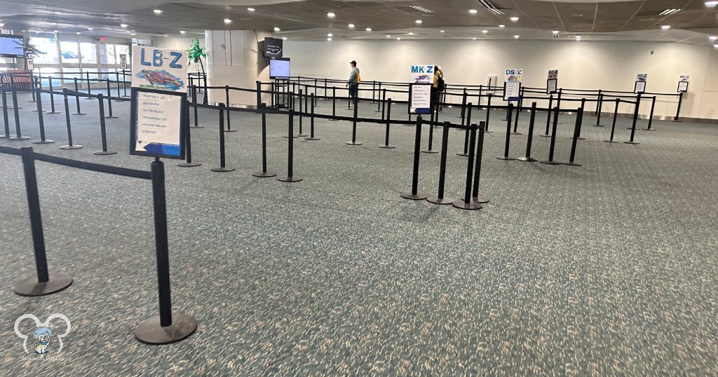 The lines at the Orlando airport were light first thing in the morning.